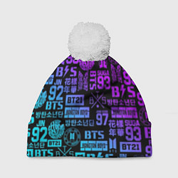 Шапка c помпоном BTS Logos