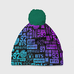 Шапка с помпоном BTS Logos, цвет: 3D-зеленый