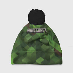 Шапка с помпоном MINECRAFT FOREST, цвет: 3D-черный