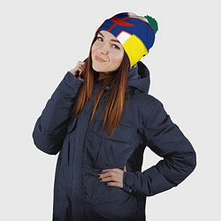 Шапка с помпоном ALL MIGHT MY HERO ACADEMIA MHA МОЯ ГЕРОЙСКАЯ АКАДЕ, цвет: 3D-зеленый — фото 2