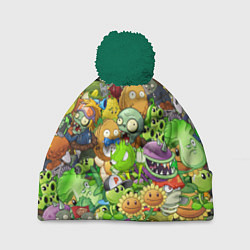 Шапка c помпоном PLANTS VS ZOMBIES