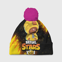 Шапка с помпоном BRAWL STARS SALLY LEON, цвет: 3D-малиновый
