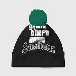 Шапка с помпоном GTA San Andreas, цвет: 3D-зеленый