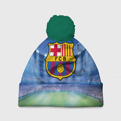 Шапка с помпоном FC Barcelona, цвет: 3D-зеленый