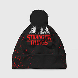 Шапка с помпоном STRANGER THINGS, цвет: 3D-черный