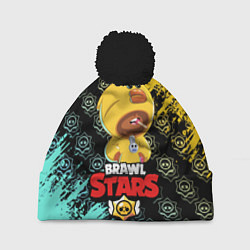 Шапка с помпоном BRAWL STARS SALLY LEON, цвет: 3D-черный