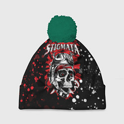 Шапка с помпоном Stigmata, цвет: 3D-зеленый