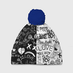 Шапка c помпоном LIL PEEP LOGOBOMBING