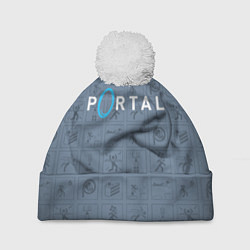 Шапка с помпоном PORTAL, цвет: 3D-белый