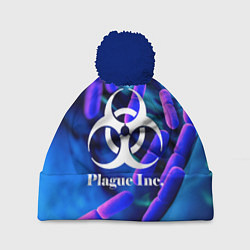 Шапка с помпоном PLAGUE INC, цвет: 3D-тёмно-синий