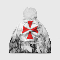 Шапка с помпоном UMBRELLA CORP, цвет: 3D-белый