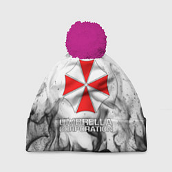 Шапка с помпоном UMBRELLA CORP, цвет: 3D-малиновый