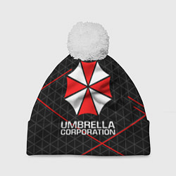 Шапка с помпоном UMBRELLA CORP, цвет: 3D-белый