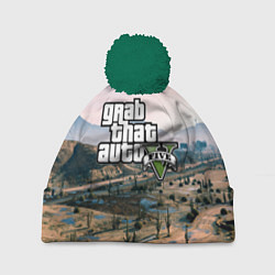 Шапка с помпоном Grand Theft Auto 5, цвет: 3D-зеленый