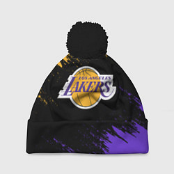 Шапка c помпоном LA LAKERS