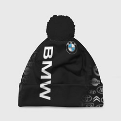 Шапка с помпоном BMW, цвет: 3D-черный