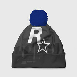 Шапка с помпоном ROCKSTAR, цвет: 3D-тёмно-синий