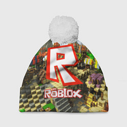 Шапка с помпоном ROBLOX, цвет: 3D-белый