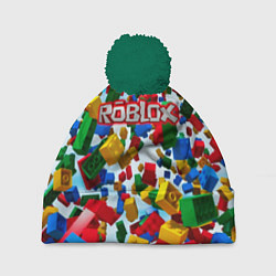 Шапка с помпоном Roblox Cubes, цвет: 3D-зеленый