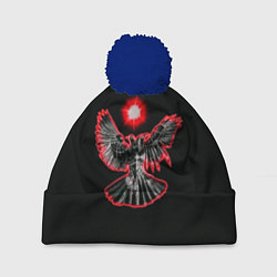 Шапка с помпоном Pyrokinesis, цвет: 3D-тёмно-синий