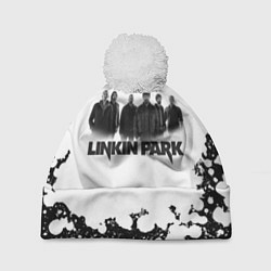 Шапка с помпоном LINKIN PARKспина, цвет: 3D-белый