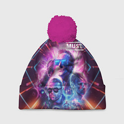 Шапка с помпоном Muse, цвет: 3D-малиновый