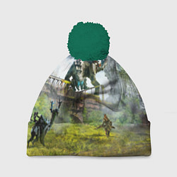 Шапка с помпоном HORIZON ZERO DAWN 2020, цвет: 3D-зеленый