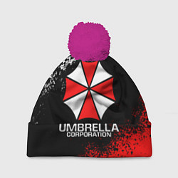 Шапка с помпоном RESIDENT EVIL UMBRELLA, цвет: 3D-малиновый