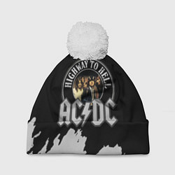 Шапка с помпоном ACDC, цвет: 3D-белый