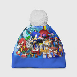 Шапка с помпоном SONIC, цвет: 3D-белый