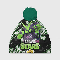 Шапка с помпоном Brawl stars 8-BIT, цвет: 3D-зеленый