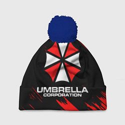 Шапка с помпоном Umbrella Corporation, цвет: 3D-тёмно-синий