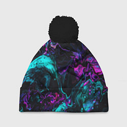 Шапка с помпоном ABSTRACT, цвет: 3D-черный