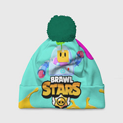 Шапка с помпоном BRAWL STARS SPROUT, цвет: 3D-зеленый