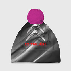 Шапка с помпоном CITROEN, цвет: 3D-малиновый