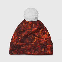 Шапка с помпоном Лиственной покров, цвет: 3D-белый