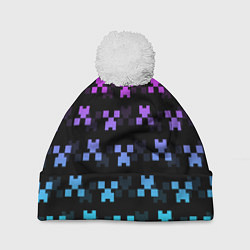 Шапка с помпоном MINECRAFT CREEPER NEON, цвет: 3D-белый