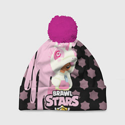 Шапка с помпоном Brawl stars Unicorn, цвет: 3D-малиновый