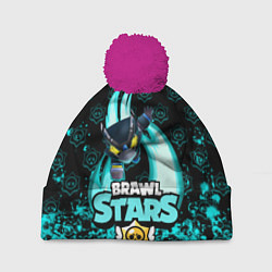 Шапка с помпоном Brawl stars mecha crow, цвет: 3D-малиновый