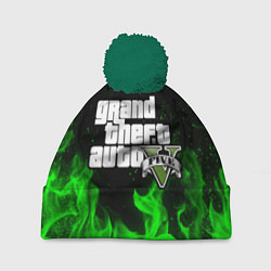 Шапка с помпоном GTA 5, цвет: 3D-зеленый