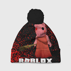 Шапка с помпоном Roblox Piggy, цвет: 3D-черный