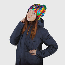 Шапка с помпоном Лев Artistic Art, цвет: 3D-зеленый — фото 2