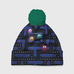 Шапка c помпоном Pacman