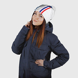 Шапка с помпоном СБОРНАЯ ФРАНЦИЯ, цвет: 3D-белый — фото 2