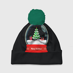 Шапка с помпоном Снежный шар, цвет: 3D-зеленый