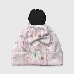 Шапка с помпоном Эмилия, цвет: 3D-черный