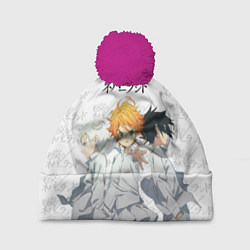 Шапка с помпоном Персонажи Обещанный Неверленд, цвет: 3D-малиновый