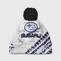 Шапка c помпоном SUBARU