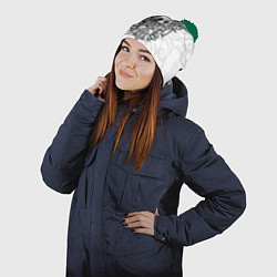 Шапка с помпоном HOLLOW KNIGHT ХОЛЛОУ НАЙТ, цвет: 3D-зеленый — фото 2