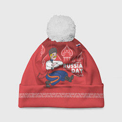 Шапка c помпоном День России
